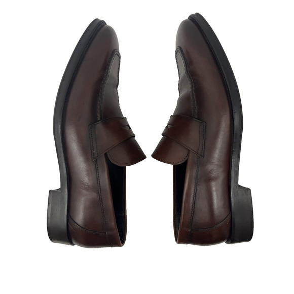 Bruno Magli Hudson Penny Loafers Shoes US 10M Italian Brown Leather Dress Casual main image 12